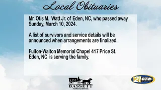 Obits for March 12 2024