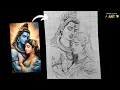 Lord Shiva and Parvati Ji Outline Drawing Tutorial Shivratri Special Drawing Tania Gupta Art