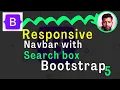 Responsive Navbar with Search Box Bootstrap 5 Tutorial Episode