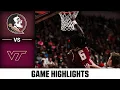 Florida State vs Virginia Tech Game Highlights 2025-26 ACC Men s Basketball