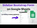 Create Sidebar Bootstrap Form on Google Sheets