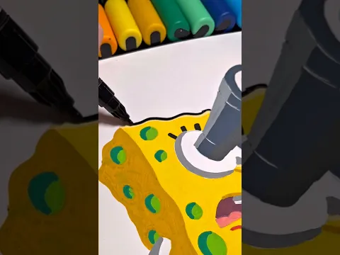 Drawing SpongeBob🧽 #art #shorts #spongebob