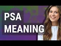 Psa meaning of Psa