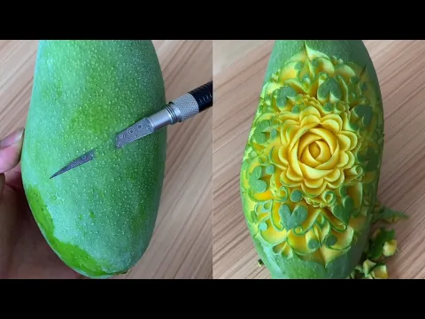 DIY Talented Chef Mango Cutting Art 🍋 | Best Fruit Cutting Tips & Tricks | Knife Skills #shorts