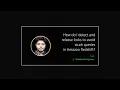 How do I detect and release locks to avoid stuck queries in Amazon Redshift