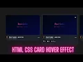 CSS Card Hover effect HTML and CSS Animations