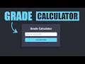 Grade Calculator using HTML CSS JavaScript - Beginner Tutorial