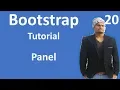 Panel in Bootstrap Tutorial for beginners
