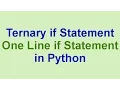 Python Tips Tricks One Line if Statements Ternary if Statement
