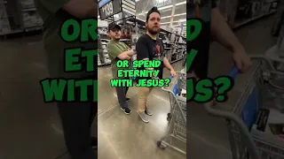 Asking people, would you rather have one billion dollars or spend eternity with Jesus?β