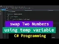 C example Program to swap two numbers using third variable