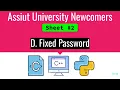 D Fixed Password ICPC Assiut Sheet