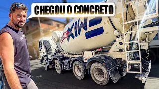 CHEGARAM 4 CAMINHÕES DE CONCRETO NA OBRA