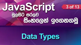 Data Types - JavaScript Tutorial in Sinhala
