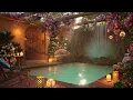 Enchanted Hidden Garden Oasis Ambience - Relaxing Waterfall Stream Sounds for Ultimate Relaxation