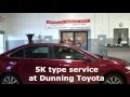 5K Mile Service Center at Dunning Toyota in Ann Arbor MI