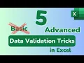 5 Advanced DATA VALIDATION TRICKS in Excel with Examples