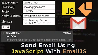 Send Email Using JavaScript With EmailJS JavaScript Send Email