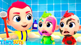 No No Bath Time Song | Healthy Habits | Nursery Rhymes & Kids Songs | Tinytots