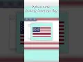 Python turtle drawing American flag