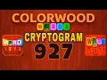 COLORWOOD WORDS CRYPTOGRAM level 927