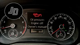 Oil Pressure Engine Off - VW Warning Light