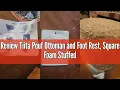 Review Tiita Pouf Ottoman and Foot Rest Square Foam Stuffed Floor Pouf with Storag for Living Room