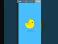 Animation walking chick with