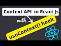 useContext hook in React Js Learn Context API in one
