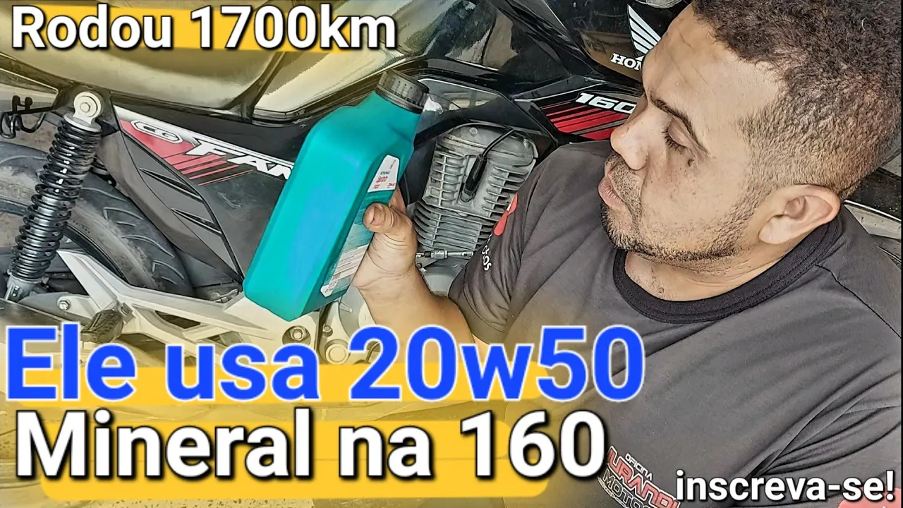 Óleo 20w50 mineral na 160 será que dá problema? O dessa só ele