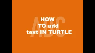 PYTHON-TURTLE-WRITING TEXT