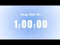 1 Hour Silent Study Timer Gentle Alarm Only Blue Aura Aesthetic AD -Friendly