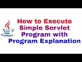 How to Execute simple Servlet Program Using Apache Tomcat server In Telugu Shivachadrarjuna
