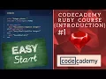 Introduction To Ruby Codecademy