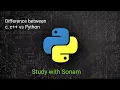 Difference between C C vs Python in hindi Easy to understand and remember