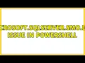 Microsoft SqlServer SMO dll issue in powershell