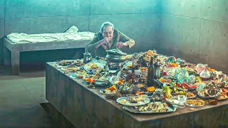 vertical prison where you have 2 minutes to eat what remains is lowered to another cell