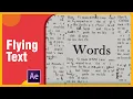 Flying text Animation in After Effects - After Effects Tutorial No Plugins