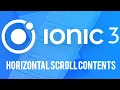 Creating horizontal scroll contents in ionic - v3