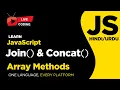 JavaScript Array Concatenate Join Methods - Tutorial
