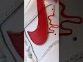Nike Air Force 1 Shoes in White Red Paint Drip Swoosh