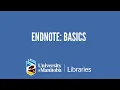 EndNote Basics