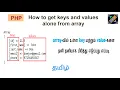 How to get array keys and values alone in php tamil array keys and values using foreach loop