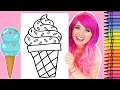 Coloring an Ice Cream Cone Coloring Page Crayola Crayons