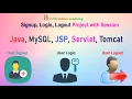 User Signup Login Logout with Session Project - using Java JSP Servlet MySQL Tomcat