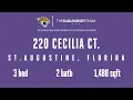 220 Cecilia Ct Saint Augustine FL 32086