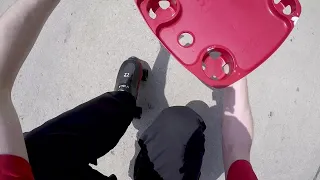 Sonic carhop shows off skate moves