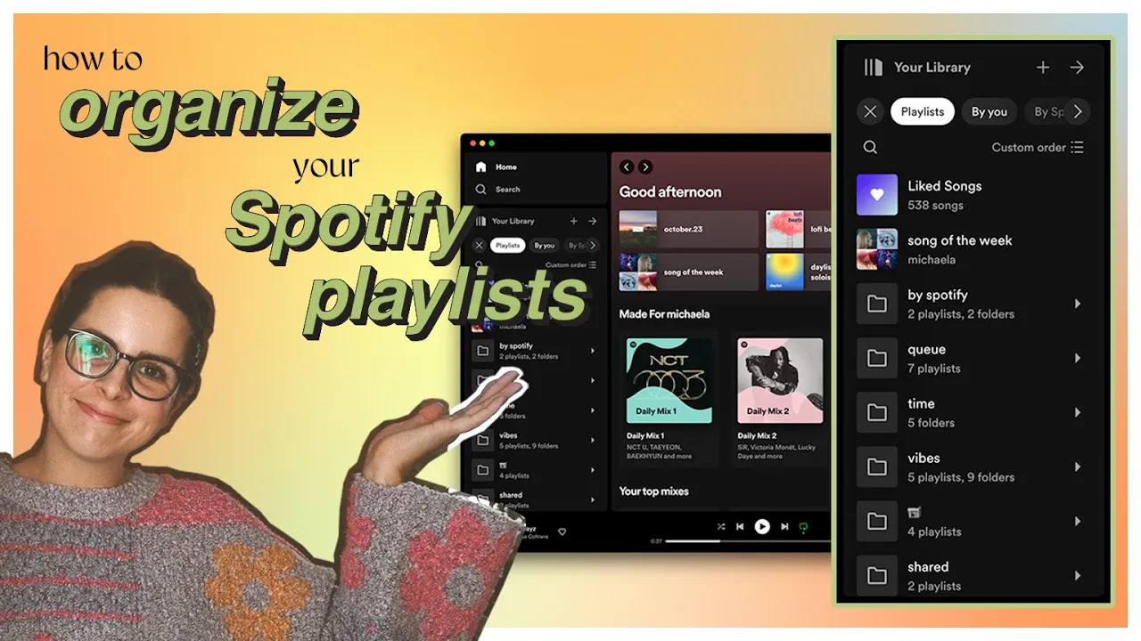 how to organize your Spotify playlists ✴ digital organization tips