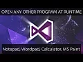 Open Notepad MS Paint or Any Windows Application Inside Windwos Form C
