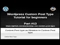 Wordpress Custom Post Type Tutorial for beginners from scratch Part Metabox of CPT to CPT